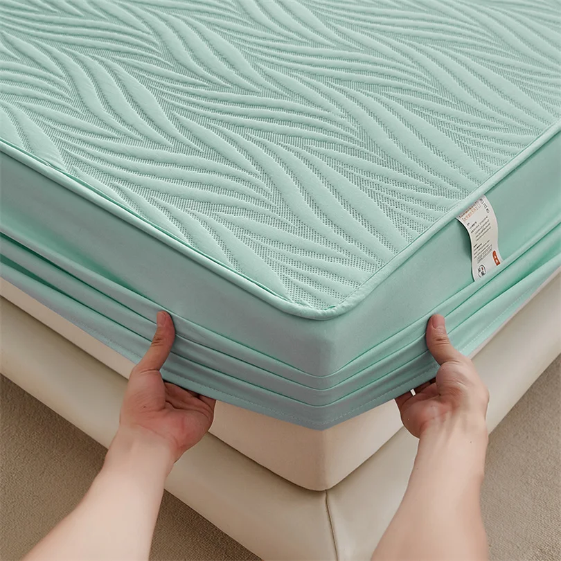 Waterproof 3D Air Fabric Thick Mattress Cover, 100% Waterproof Mattress Pad Protector, Ultra Soft Breathable Fitted Bed Sheet
