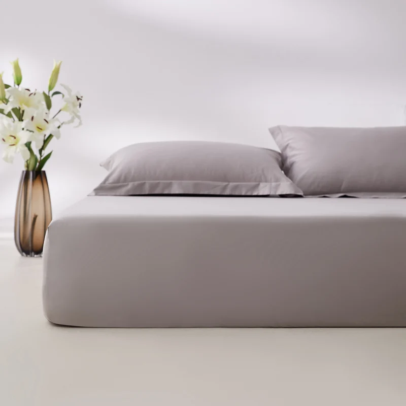 Premium Egyptian Cotton Fitted Sheet with Elastic Bands 800 Thread Count Mattress Covers for Single Double King Queen Bed Cover