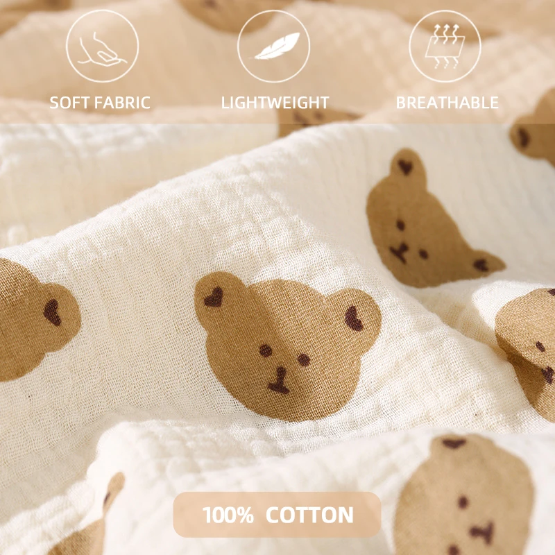 Battilo 100% Cotton Baby Blanket Soft Breathable Muslin Swaddle Blanket for Newborn Infant Plaid Receiving Blankets Toddler Gift