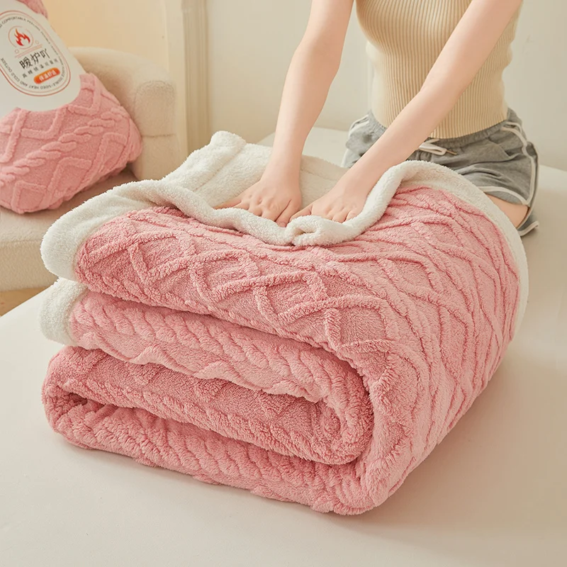 Premium Sherpa Double Layer Blanket Soft Reversible Fleece Warm Thick Throw Blanket for Bed, Couch Cozy All-Season Home Decor
