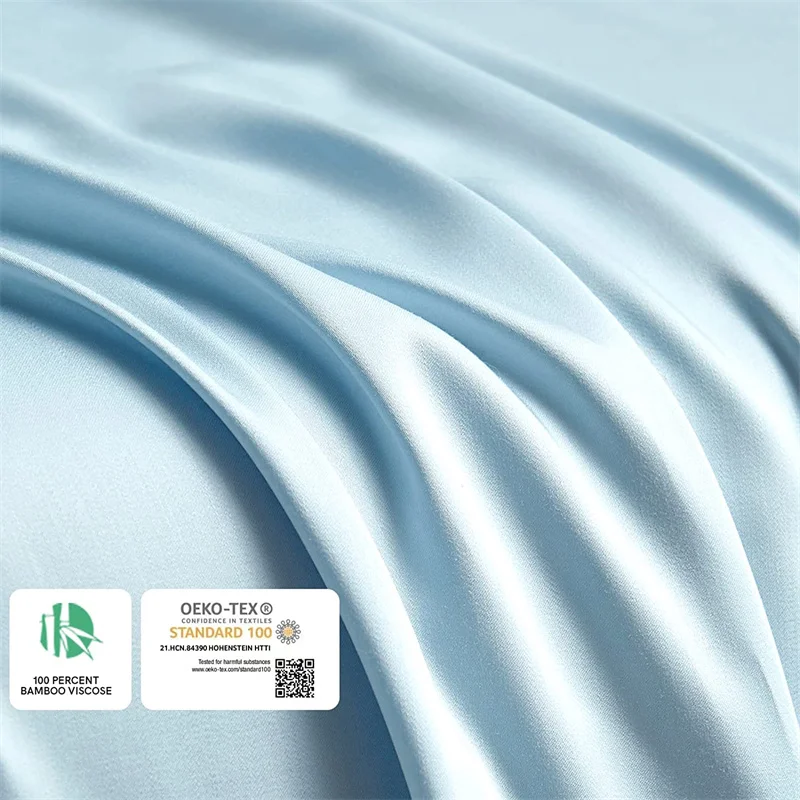 Luxury 100% Bamboo Bedding Set Silky Cooling Bed Sheet Set Twin Queen King Size Fitted Sheet Flat Sheet Pillowcase Hotel Quality