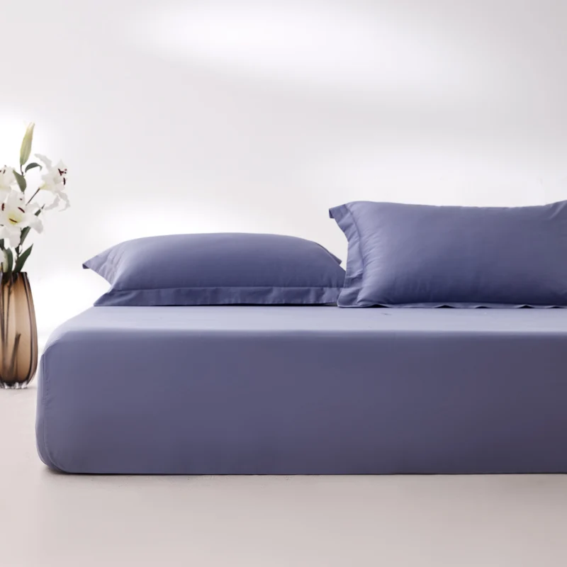 Premium Egyptian Cotton Fitted Sheet with Elastic Bands 800 Thread Count Mattress Covers for Single Double King Queen Bed Cover